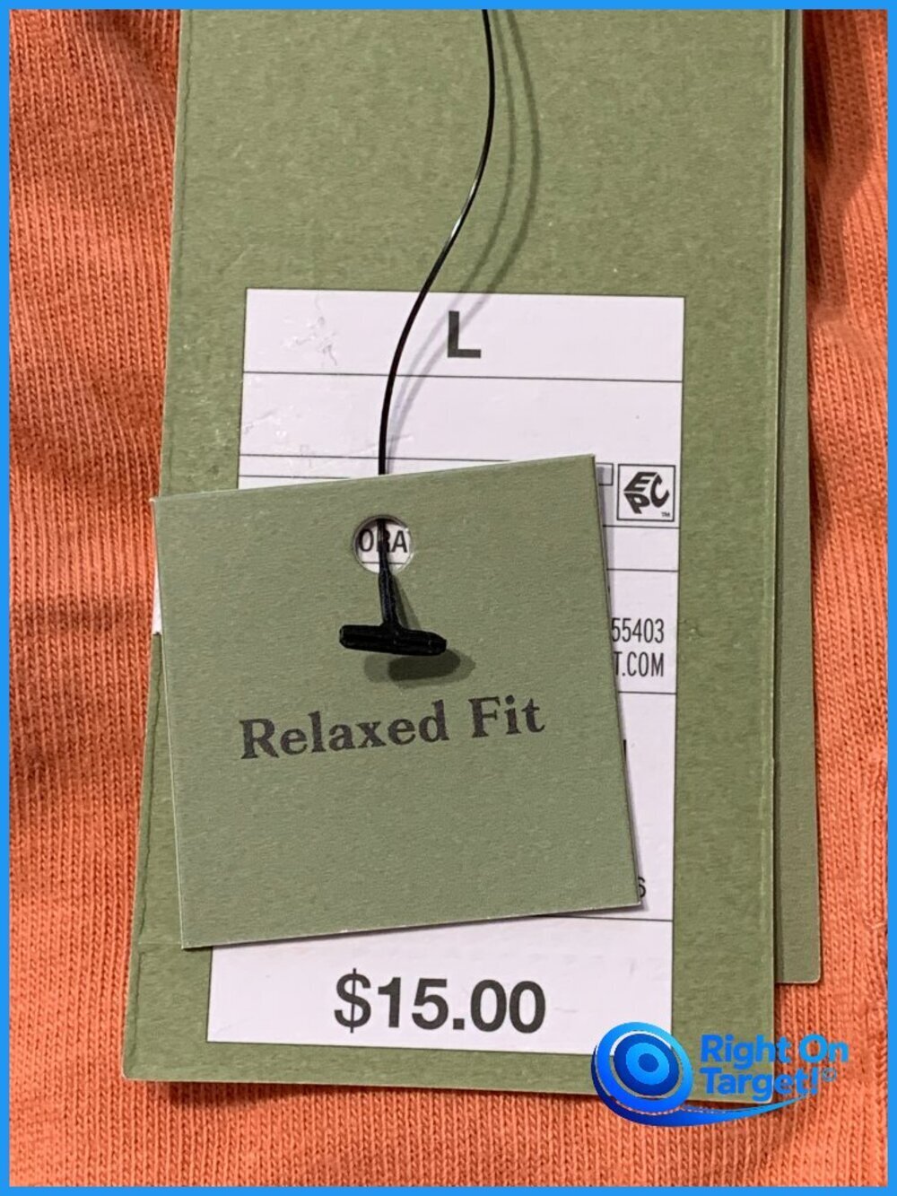 Large - Mens Heavyweight Short Sleeve T-Shirt - Goodfellow Co - Orange - Picture 3 of 7